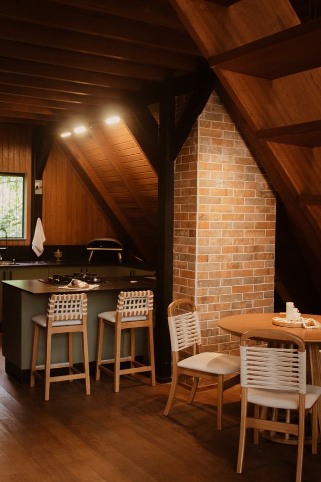Cozinha e área de jantar Cabana NS